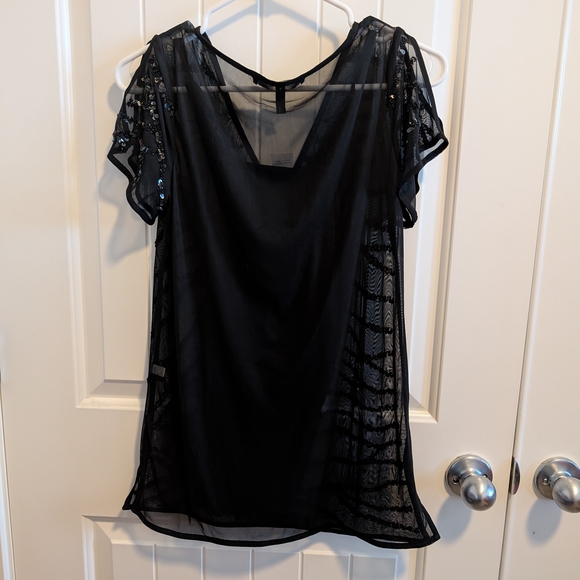 Elegant Black Sequin Women's Top - Picture 5 of 5